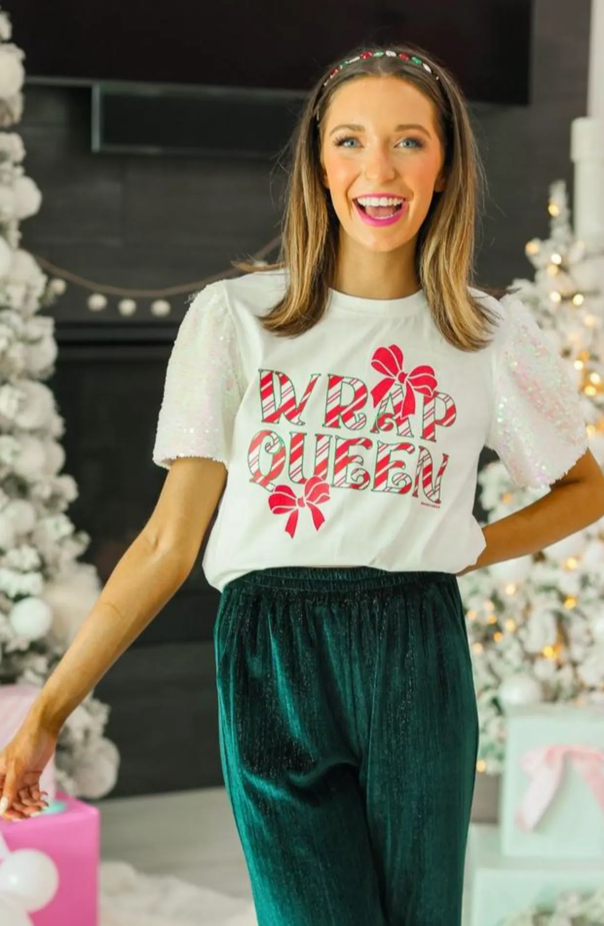 "Wrap Queen" White T-Shirt