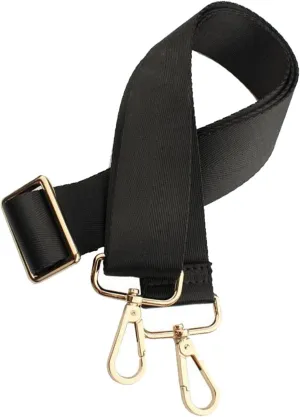 Replacement Adjustable Bag Strap for Shoulder Bags Men Briefcase Luggage Messenger Strap Women Bag Accessories (Color : Black-Light Gold)