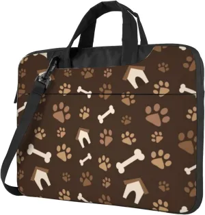Retro Paw Modern 13-15.6 Inch Laptop Bag For Man And Women, Computer Messenger Bag, Trendy Shoulder Strap Design