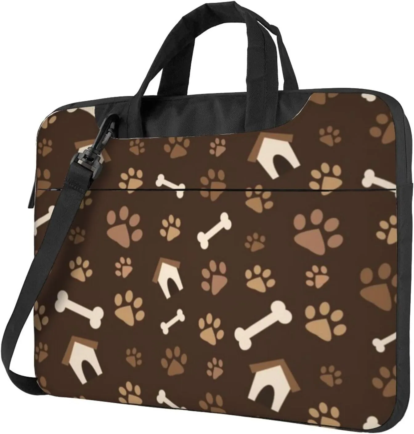 Retro Paw Modern 13-15.6 Inch Laptop Bag For Man And Women, Computer Messenger Bag, Trendy Shoulder Strap Design