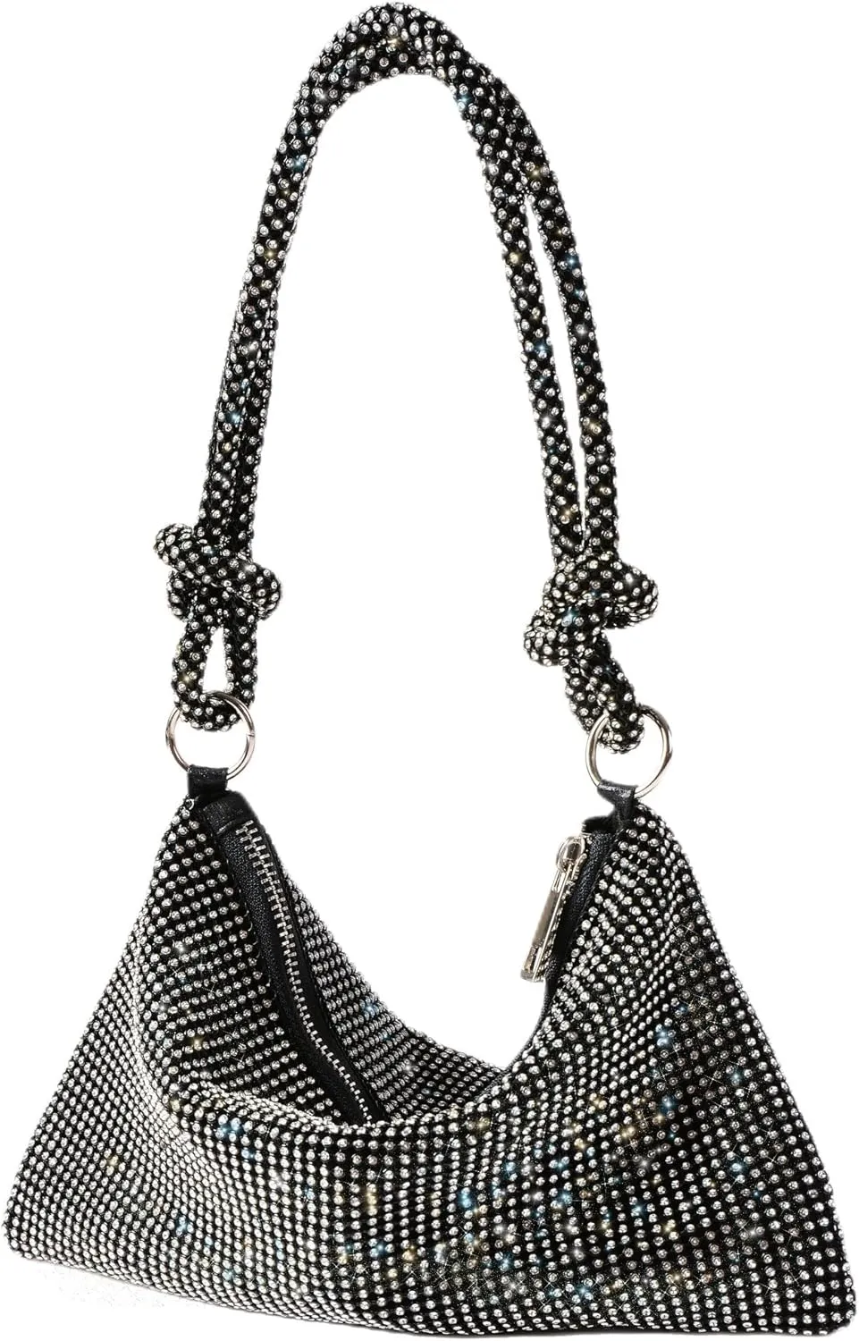 Rhinestone Evening Purses for Women Hobo Bags Chic Sparkly Crystal Cluth Purse Bling Shiny Handbag for Party Club