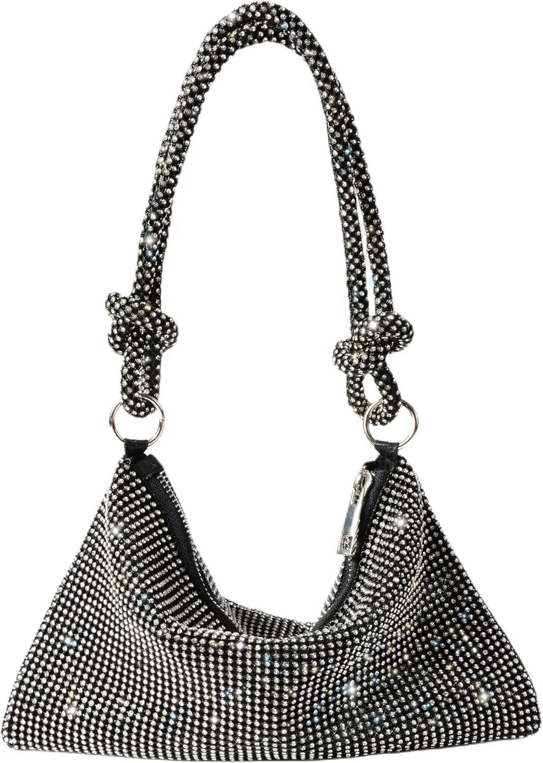 Rhinestone Evening Purses for Women Hobo Bags Chic Sparkly Crystal Cluth Purse Bling Shiny Handbag for Party Club