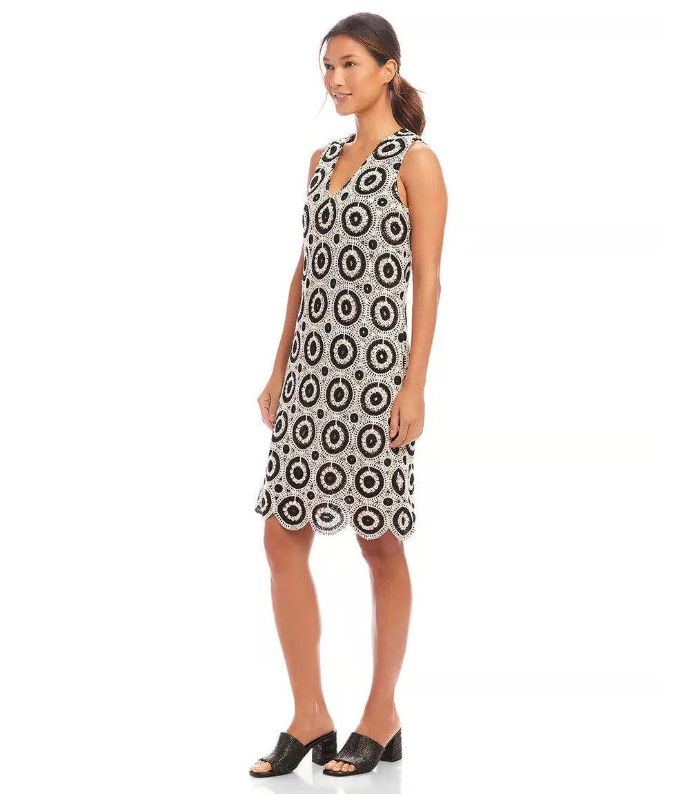 Sahara Sleeveless Crochet Shift Dress - Karen Kane 1L70202