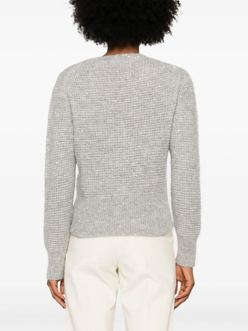 sequinned mohair-blend cardigan