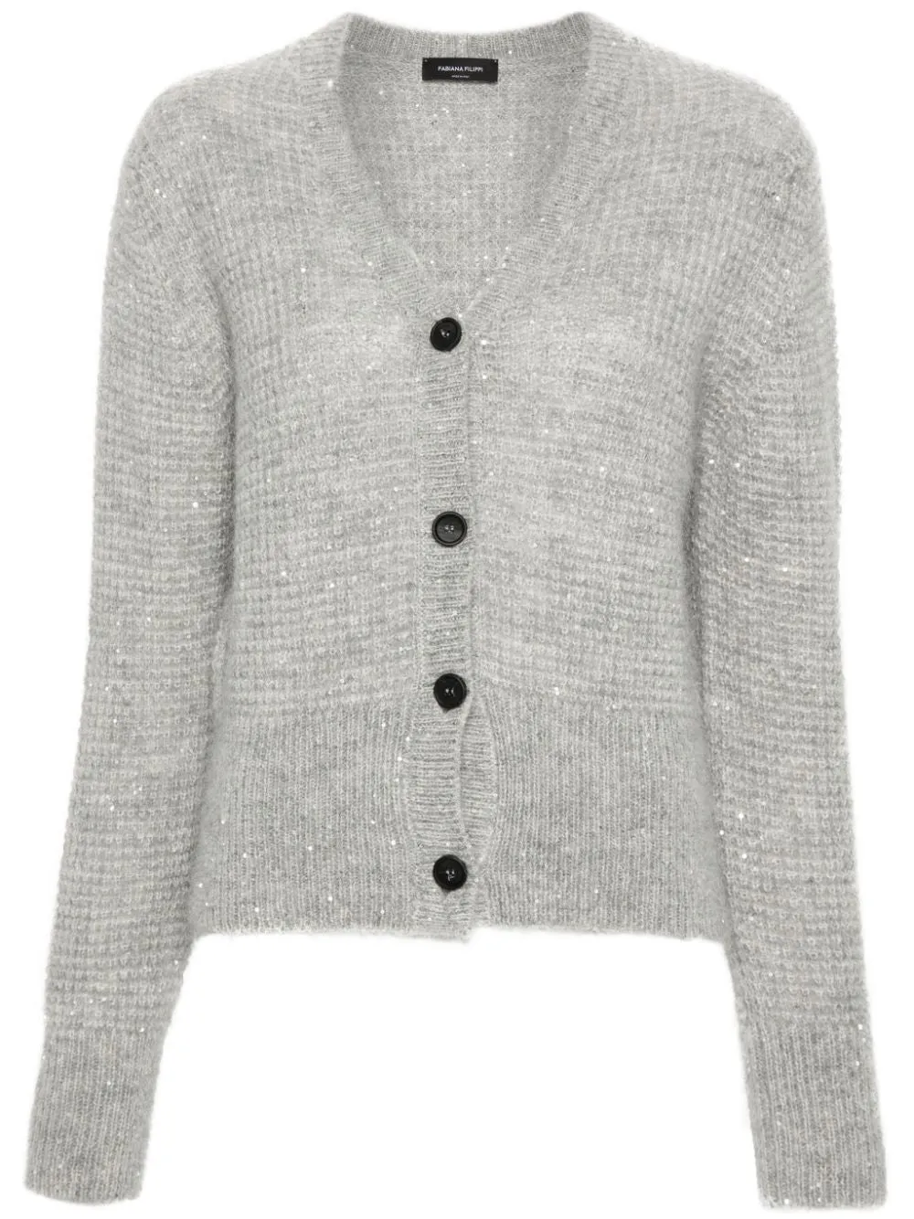 sequinned mohair-blend cardigan