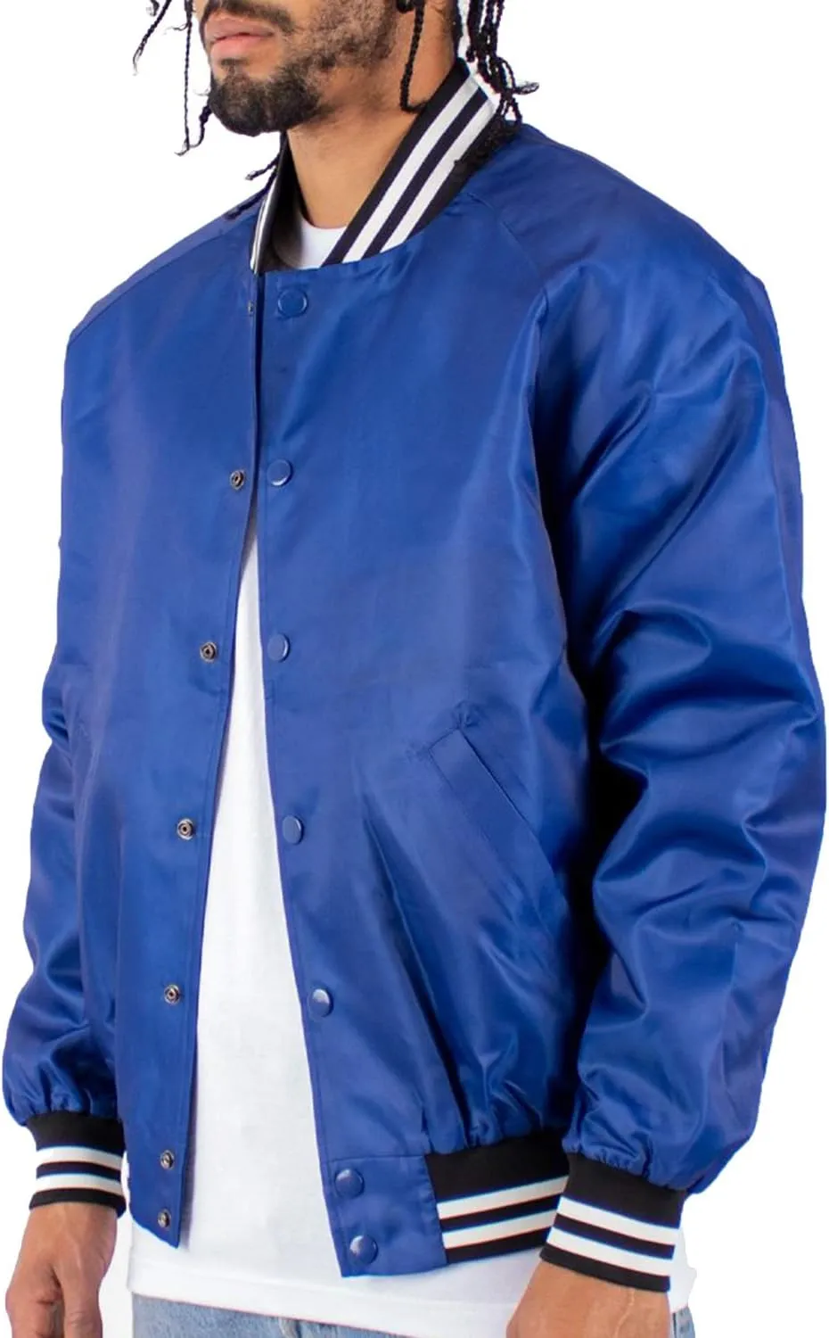 Shaka Wear Mens Bomber Jacket  Classic Padded Relaxed Fit Water Resistant College Baseball Varsity Coat S-3XL