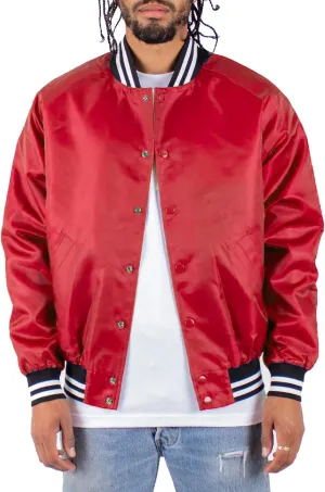 Shaka Wear Mens Bomber Jacket  Classic Padded Relaxed Fit Water Resistant College Baseball Varsity Coat S-3XL