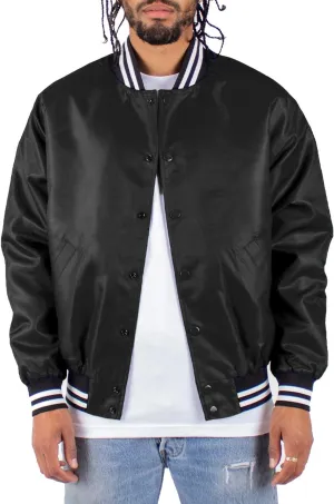 Shaka Wear Mens Bomber Jacket  Classic Padded Relaxed Fit Water Resistant College Baseball Varsity Coat S-3XL