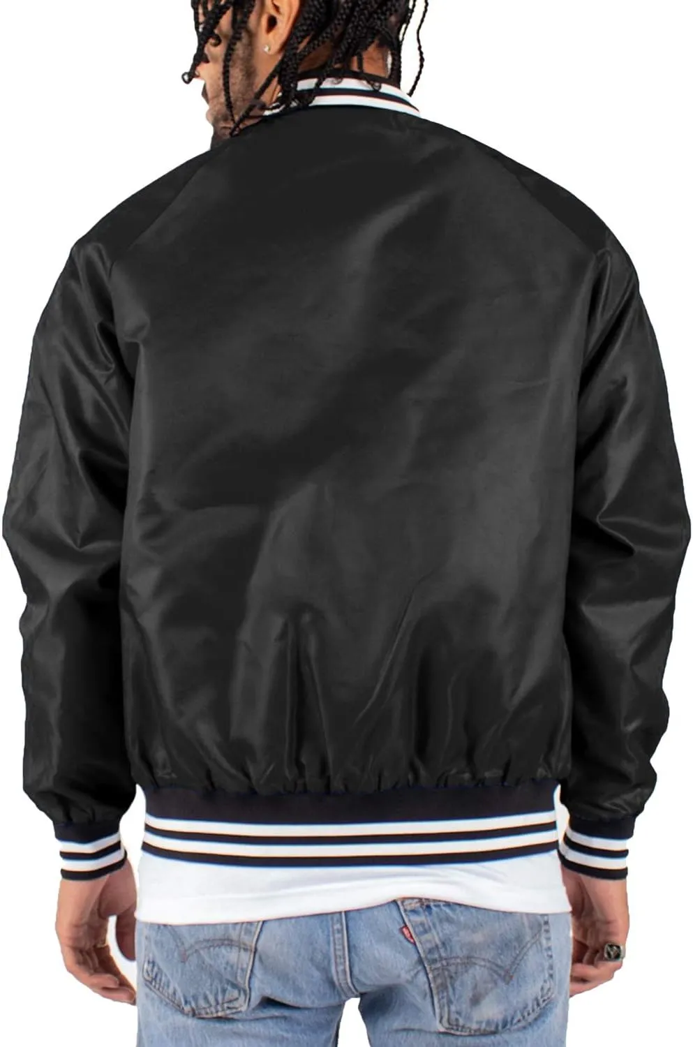Shaka Wear Mens Bomber Jacket  Classic Padded Relaxed Fit Water Resistant College Baseball Varsity Coat S-3XL