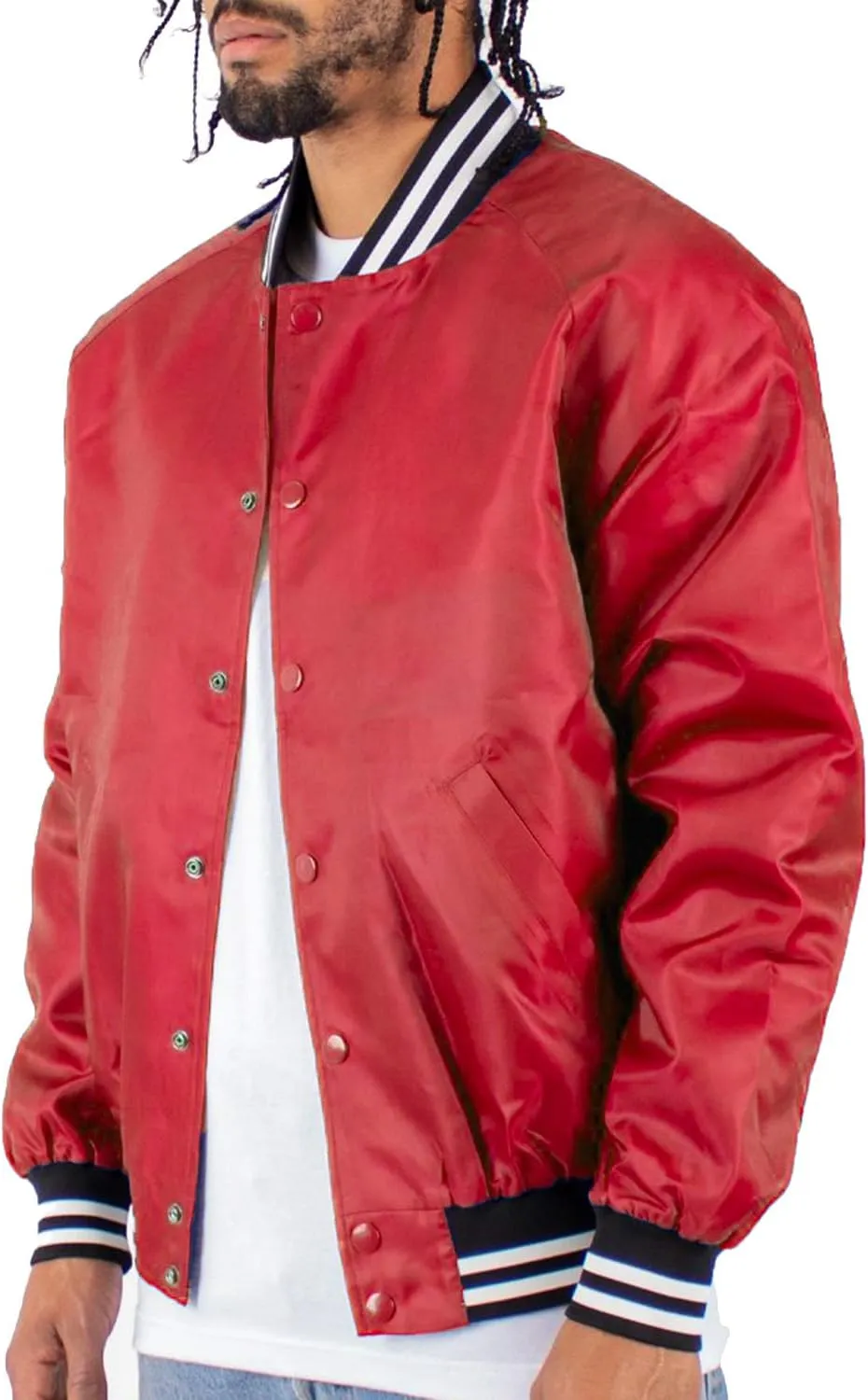 Shaka Wear Mens Bomber Jacket  Classic Padded Relaxed Fit Water Resistant College Baseball Varsity Coat S-3XL