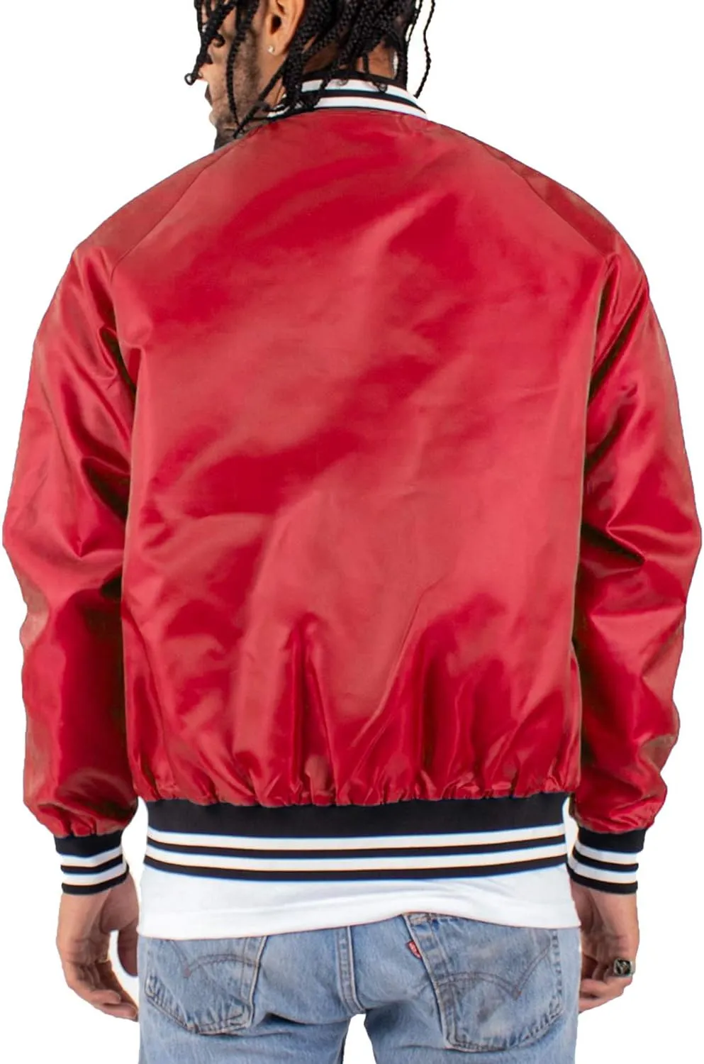 Shaka Wear Mens Bomber Jacket  Classic Padded Relaxed Fit Water Resistant College Baseball Varsity Coat S-3XL