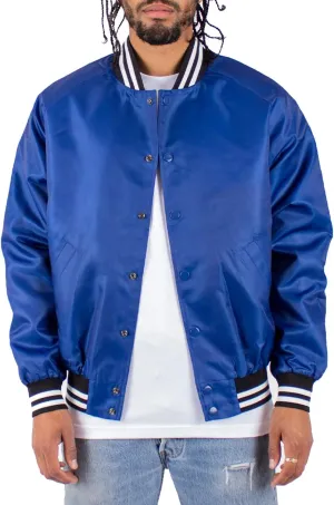 Shaka Wear Mens Bomber Jacket  Classic Padded Relaxed Fit Water Resistant College Baseball Varsity Coat S-3XL