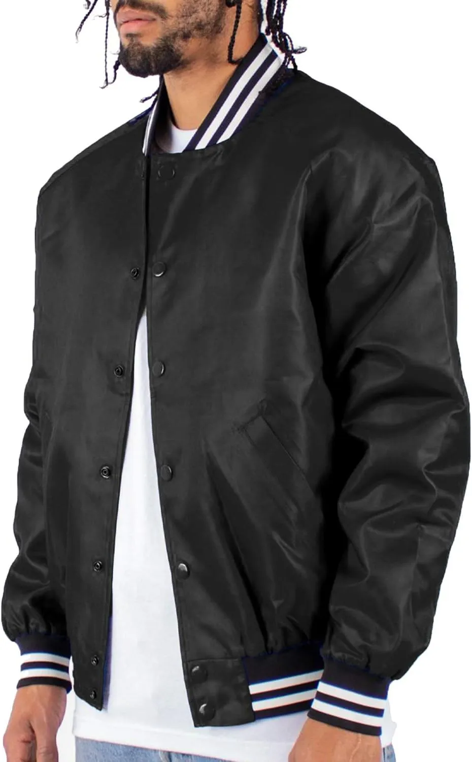 Shaka Wear Mens Bomber Jacket  Classic Padded Relaxed Fit Water Resistant College Baseball Varsity Coat S-3XL