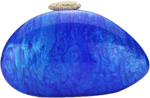 Shell Shape Purse for Women Premium Acrylic Clutch Purse Chic Marble Evening Bag for Wedding Prom Fancy Seashell Bags