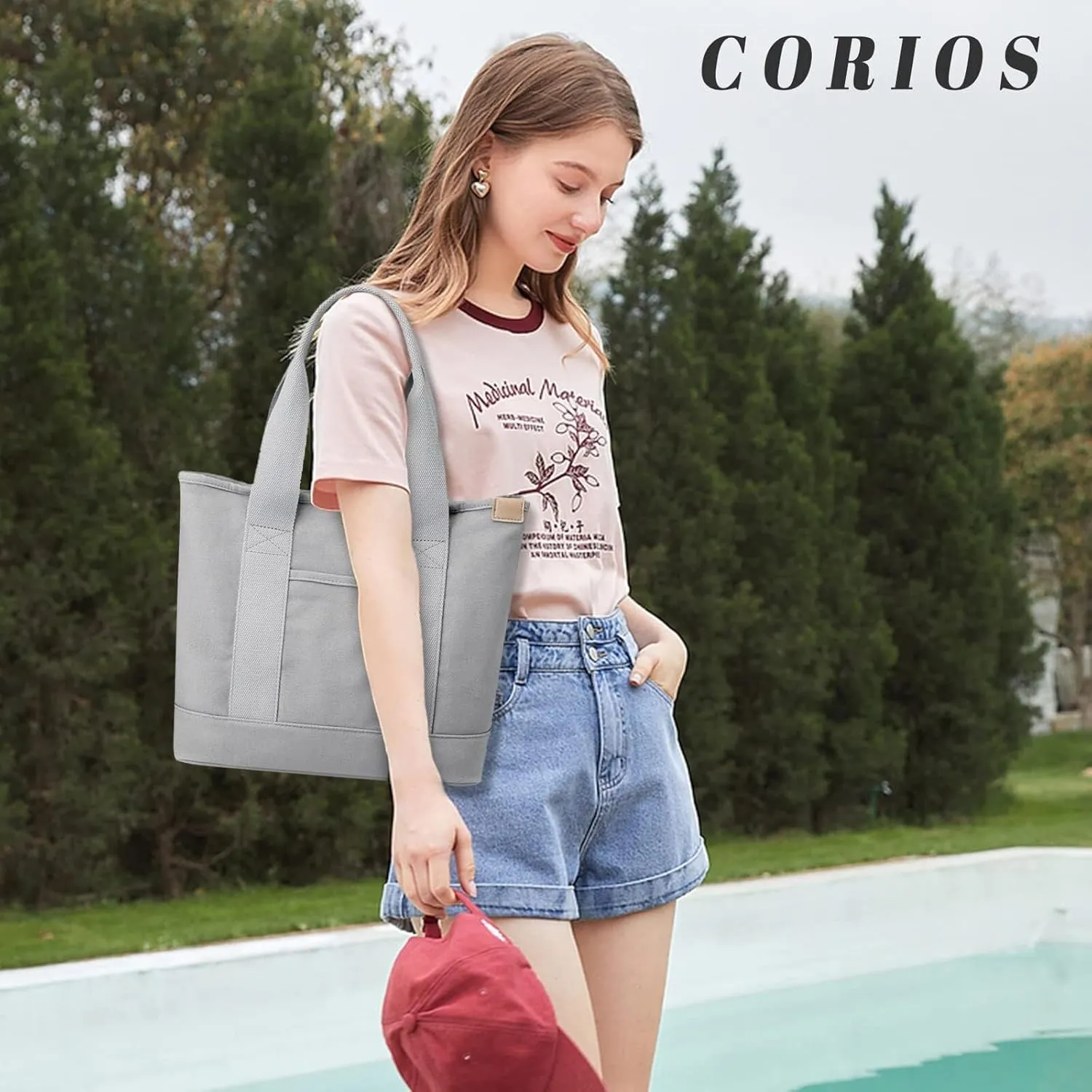 Shoulder Casual Top Handle Large Capacity Chic Hobo for Work Shopping Travel Dail Women Handbag Canvas Tote