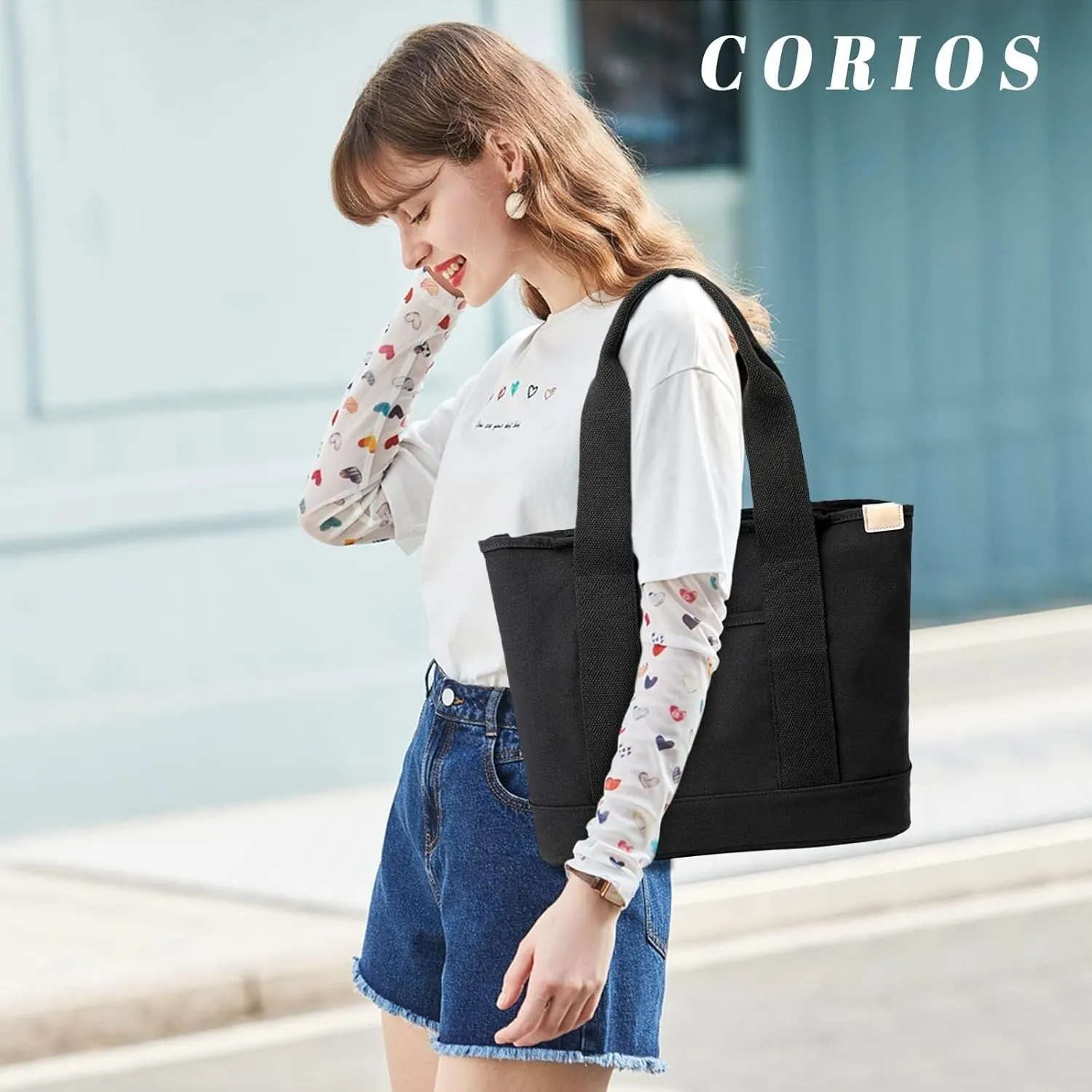 Shoulder Casual Top Handle Large Capacity Chic Hobo for Work Shopping Travel Dail Women Handbag Canvas Tote