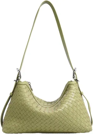 Shoulder Handbags for Women Woven Leather Crossbody Bags 2025 Woven Tote Purse Underarm Handbag Chic Beach Bag Satchel Purses