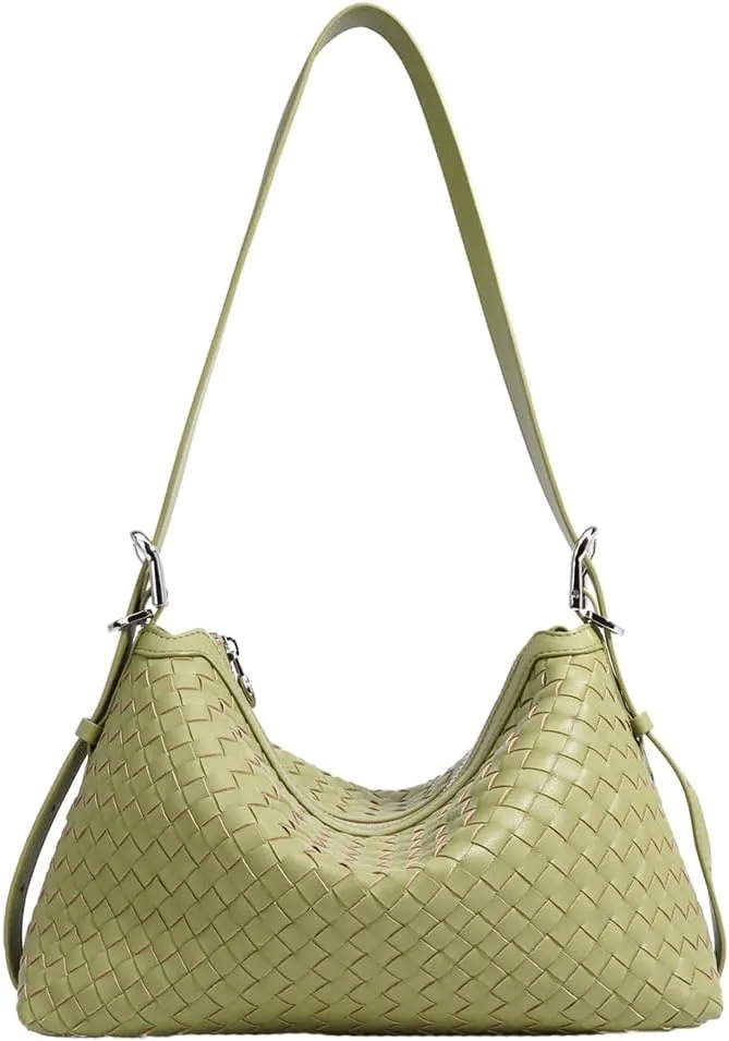 Shoulder Handbags for Women Woven Leather Crossbody Bags 2025 Woven Tote Purse Underarm Handbag Chic Beach Bag Satchel Purses