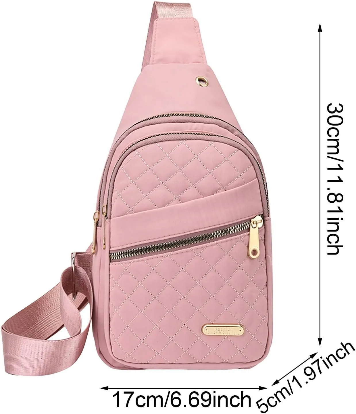 Simple Women's Chest Bag New Layer Embroidery Line Large Capacity Chest Backpack Girls Laptop (Yellow, One Size)