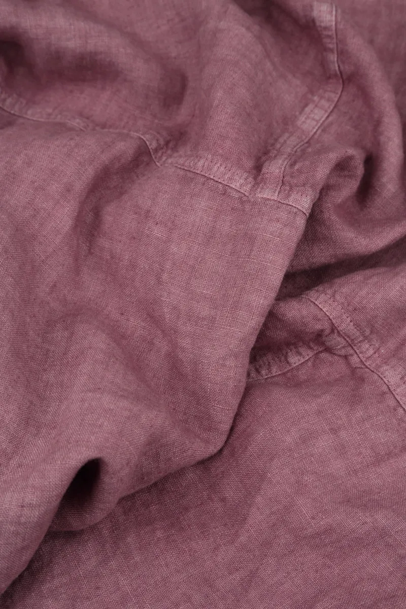 Sleeveless Off-Dye Mauve Taupe Linen Top