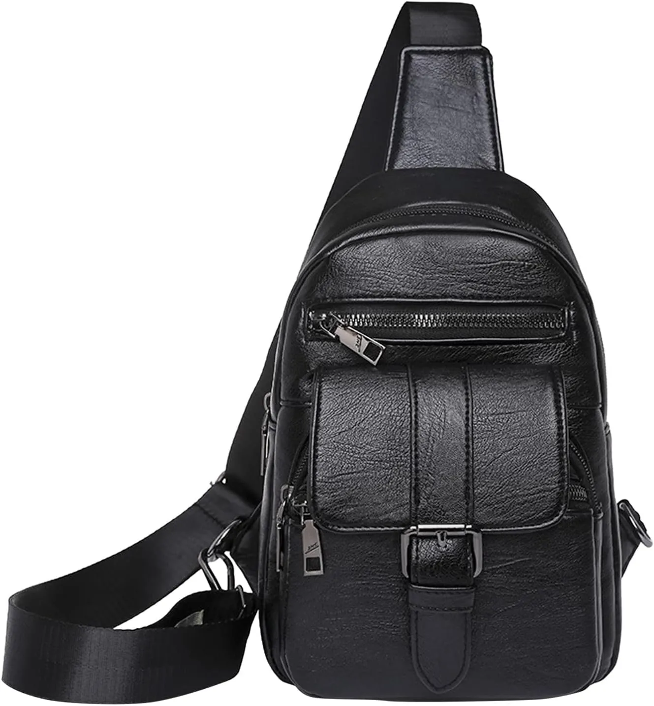 Sling Bag Crossbody Women Men Men And Women Chest Bag Sling Bag Small Crossbody PU Leather Satchel Daypack