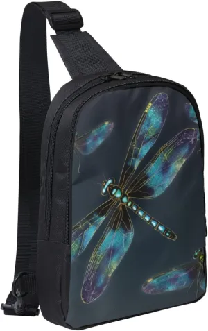 Sling bag for Women Men Trendy Sling Bakpack Casual Chest Bag Dragonfly Fanny Pack for Travel Hiking