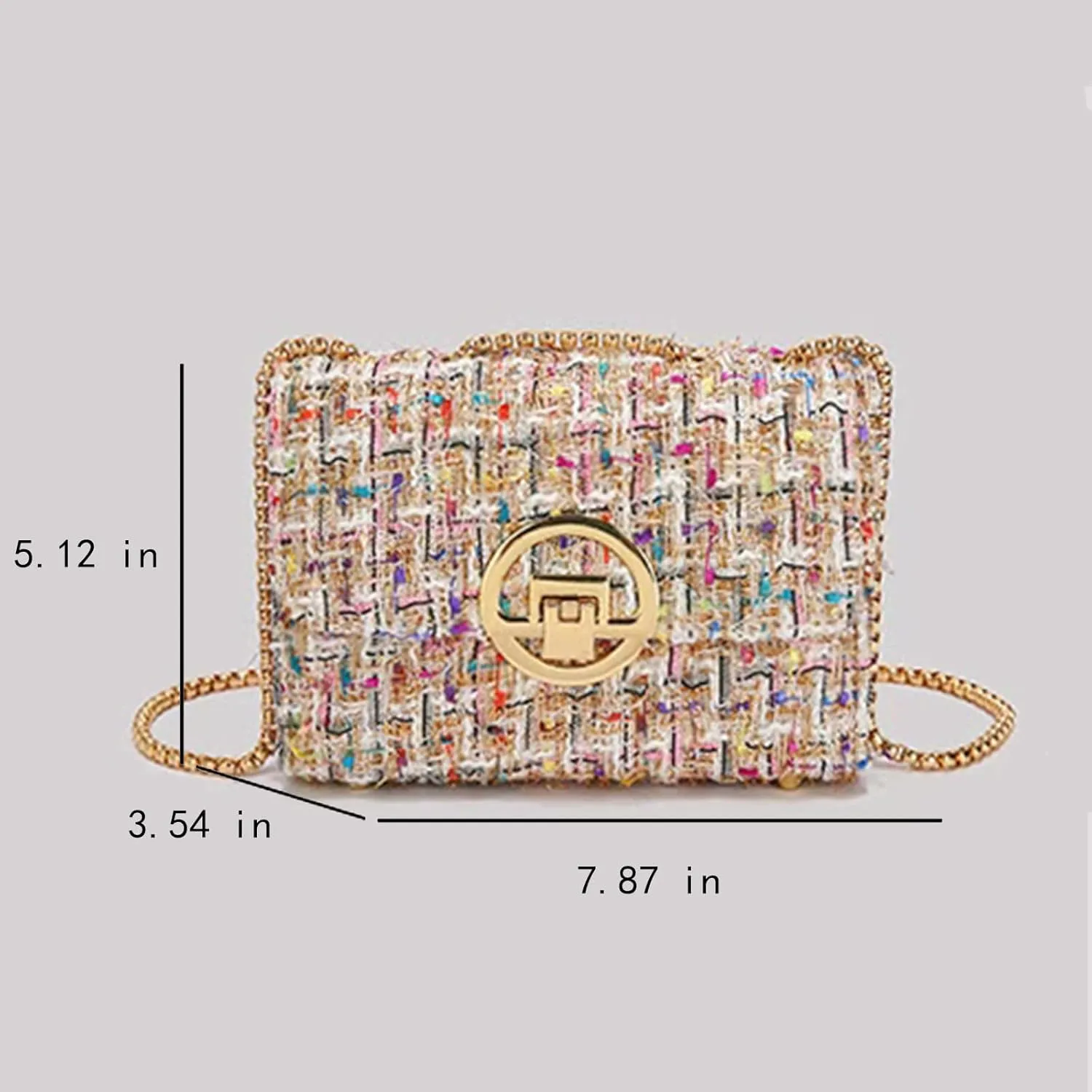 Small Shoulder Bag for Women Trendy Ladies Crossbody Bag with Chain Designer Purses Handbag Clutch Evening Bags