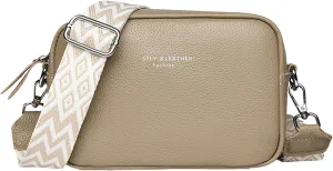 Small Square Bags Soft Crossbody Leather Bag Spring Model Female Shoulder Bag Shoulder Straps for Bags (Khaki, One Size)