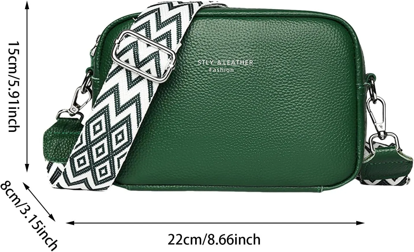 Small Square Bags Soft Crossbody Leather Bag Spring Model Female Shoulder Bag Shoulder Straps for Bags (Khaki, One Size)