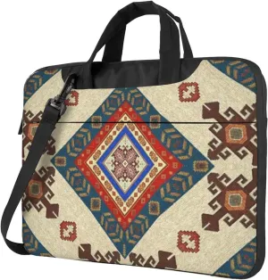 Southwest Chevron Modern 13-15.6 Inch Laptop Bag For Man And Women, Computer Messenger Bag, Trendy Shoulder Strap Design