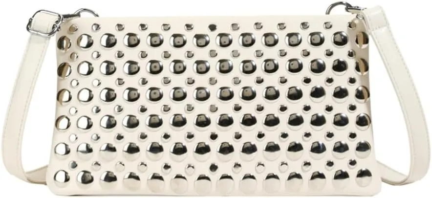 Studded Crossbody Bags for Women Pu Leather Clutch Purses for Women Retro 90s Handbags Chic Evening Bag Envelope Clutch 2025