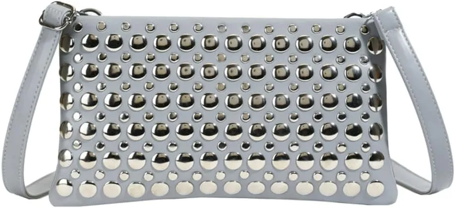 Studded Crossbody Bags for Women Pu Leather Clutch Purses for Women Retro 90s Handbags Chic Evening Bag Envelope Clutch 2025