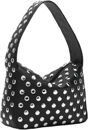Studded Purses for Women Shoulder Bag Crossbody Bag Vegan Leather Underarm Bag Stylish Handbags