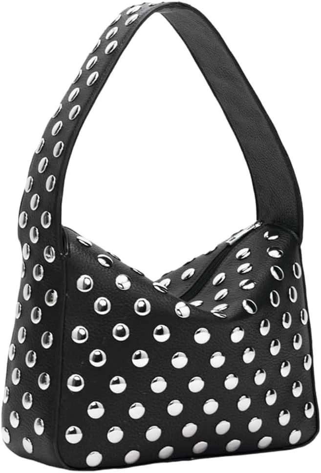 Studded Purses for Women Shoulder Bag Crossbody Bag Vegan Leather Underarm Bag Stylish Handbags