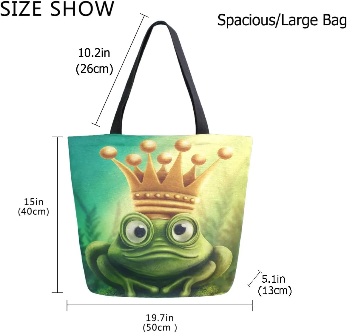 Stylish Cute Pattern Extra Large Shoulder Tote Bag for Beach Travel Weekender Gym Grocery Shopping