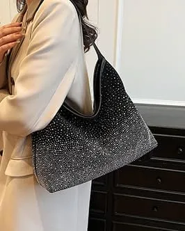 Stylish Diamond Tote Bag for Women Large Capacity Shoulder Bag Hobo Bag Satchel Purse Shopping Bag Work Bag