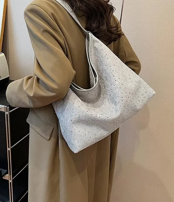 Stylish Diamond Tote Bag for Women Large Capacity Shoulder Bag Hobo Bag Satchel Purse Shopping Bag Work Bag