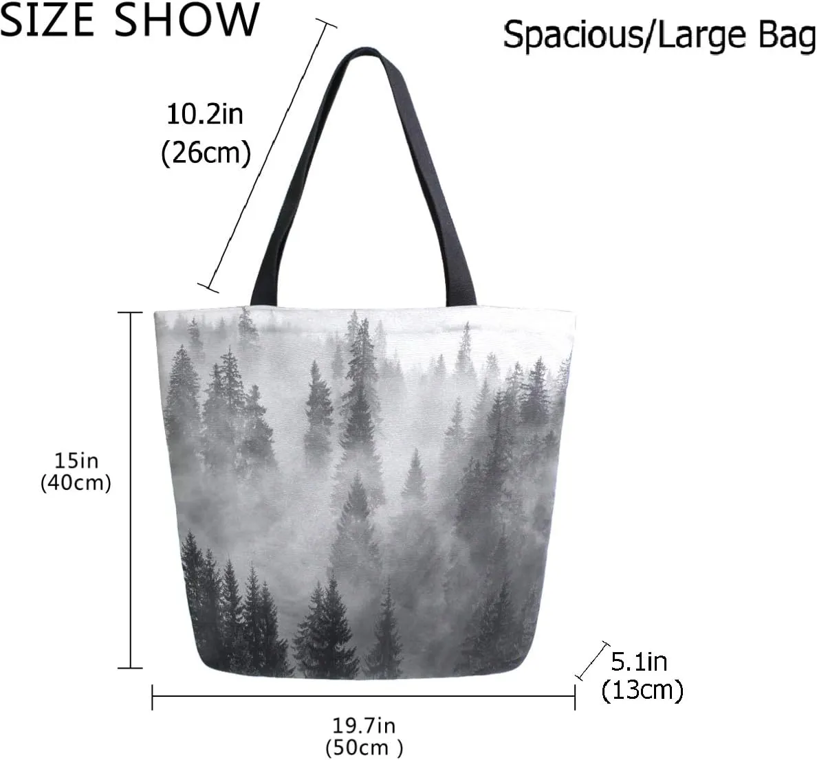 Stylish Funny Pattern Extra Large Shoulder Tote Bag for Beach Travel Weekender Gym Grocery Shopping