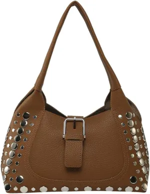 Stylish Hobo Bags for Women Studded Rivet Tote Bags for Women Underarm Shoulder Bag Bucket Handbag Trendy Purse Travel Work