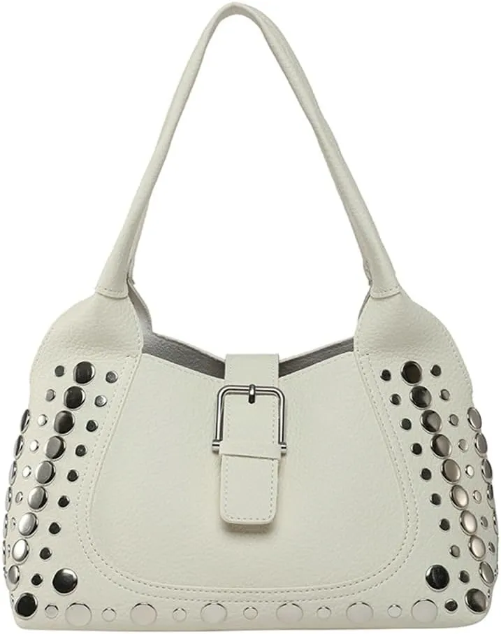 Stylish Hobo Bags for Women Studded Rivet Tote Bags for Women Underarm Shoulder Bag Bucket Handbag Trendy Purse Travel Work