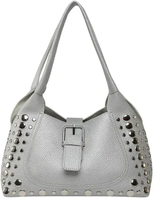 Stylish Hobo Bags for Women Studded Rivet Tote Bags for Women Underarm Shoulder Bag Bucket Handbag Trendy Purse Travel Work