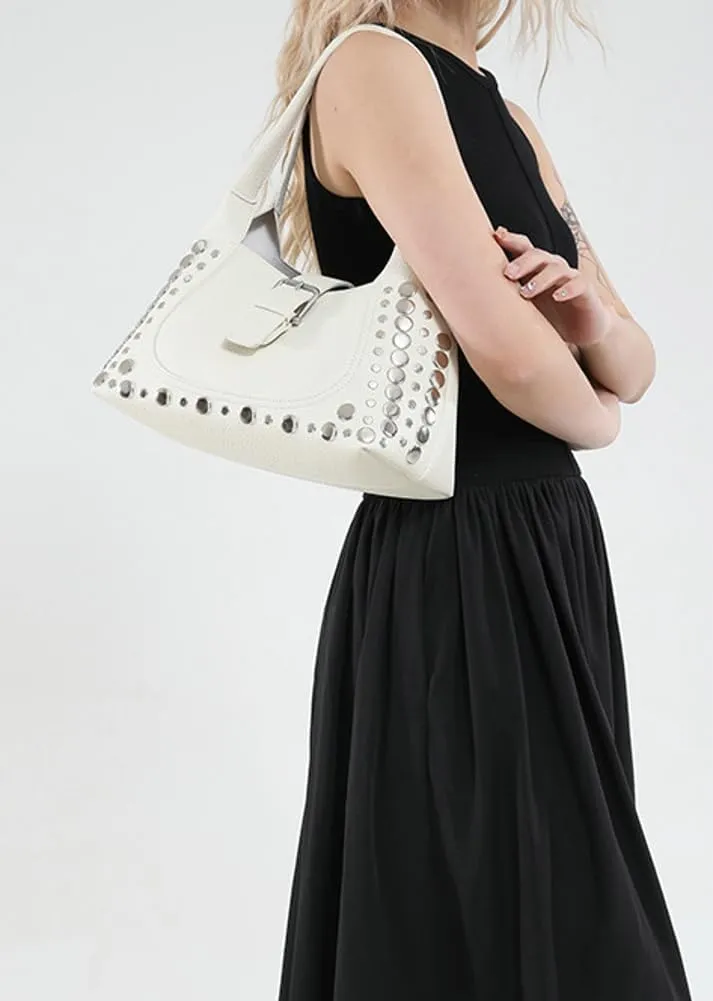 Stylish Hobo Bags for Women Studded Rivet Tote Bags for Women Underarm Shoulder Bag Bucket Handbag Trendy Purse Travel Work