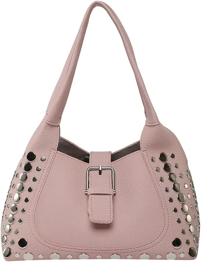 Stylish Hobo Bags for Women Studded Rivet Tote Bags for Women Underarm Shoulder Bag Bucket Handbag Trendy Purse Travel Work