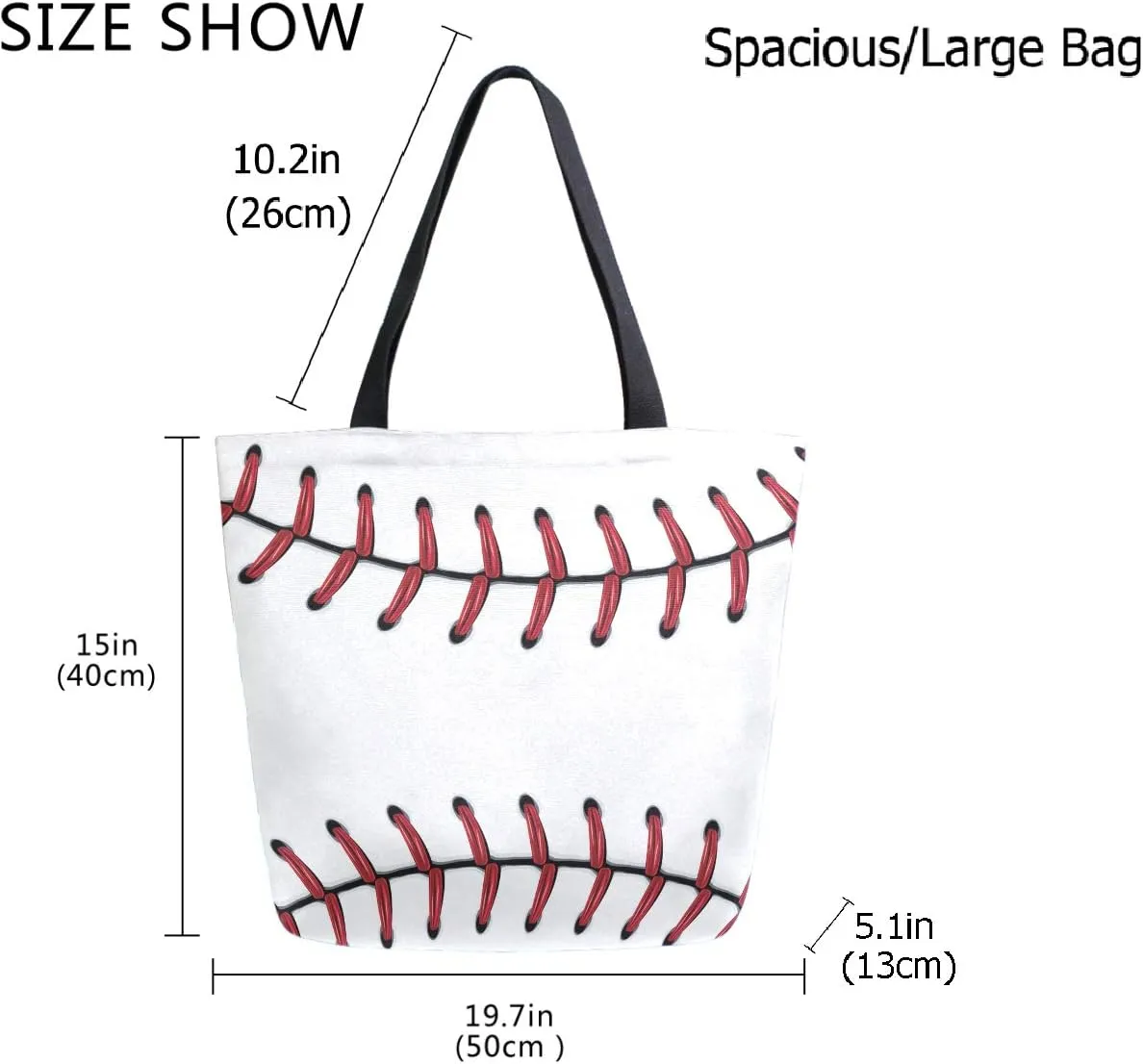 Stylish Print Extra Large Shoulder Tote Bag for Beach Travel Weekender Gym Grocery Shopping