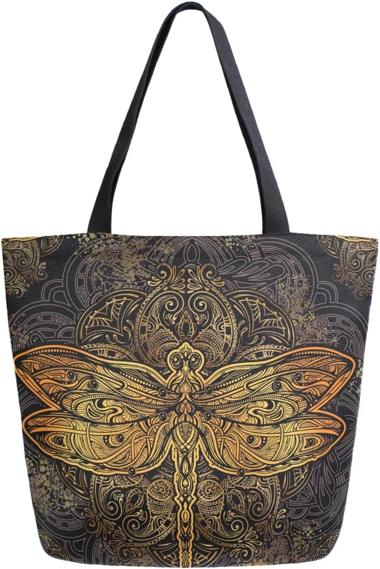 Stylish Print Extra Large Shoulder Tote Bag for Beach Travel Weekender Gym Grocery Shopping