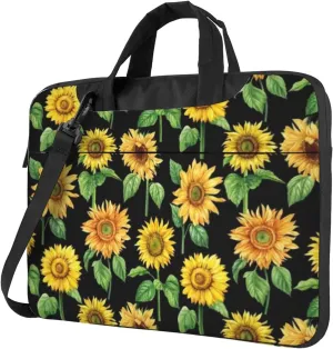 Sunflower Modern 13-15.6 Inch Laptop Bag For Man And Women, Computer Messenger Bag, Trendy Shoulder Strap Design