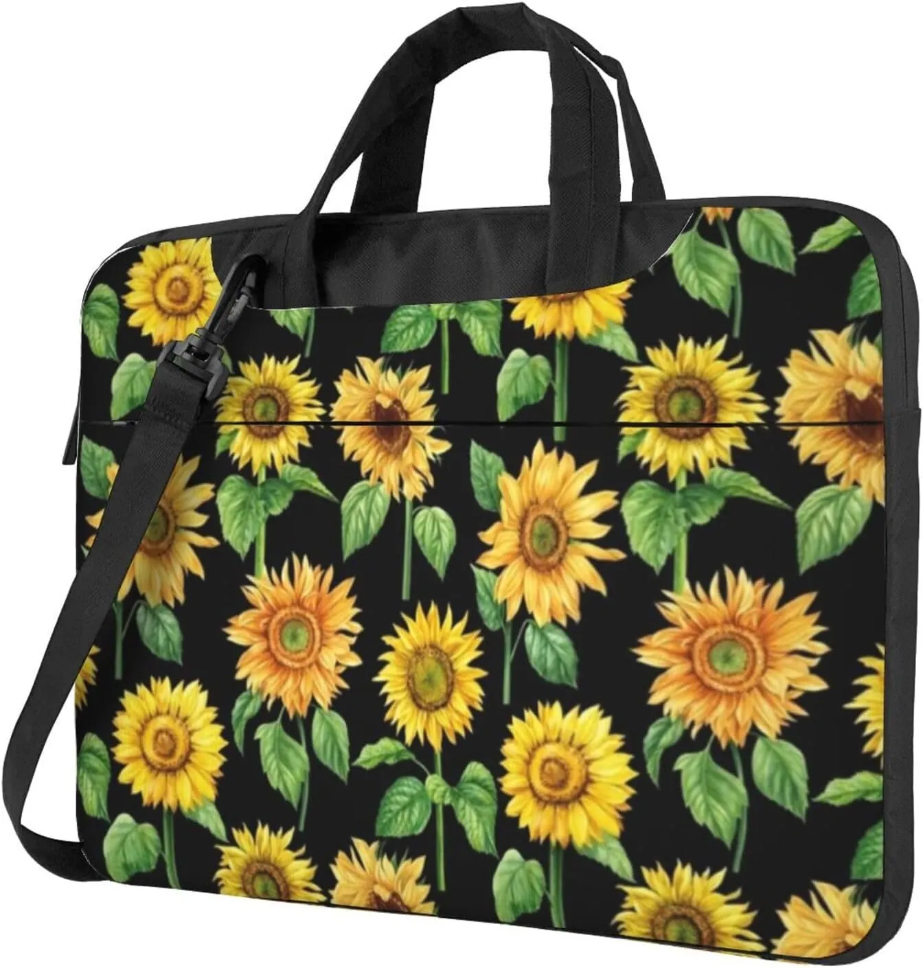 Sunflower Modern 13-15.6 Inch Laptop Bag For Man And Women, Computer Messenger Bag, Trendy Shoulder Strap Design