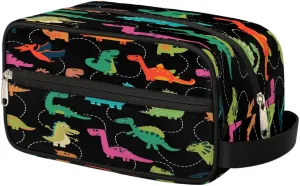 Toiletry Bag for Boys Man Colorful Cute Dinosaur,Travel Toiletry Bag for Woman Comestic Makeup Bag,Waterproof Shaving Bag for Toiletries Accessories Travel Essentials