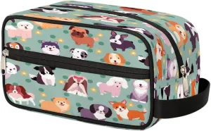 Toiletry Bag for Boys Man Cute Dog Pattern,Travel Toiletry Bag for Woman Comestic Makeup Bag,Waterproof Shaving Bag for Toiletries Accessories Travel Essentials