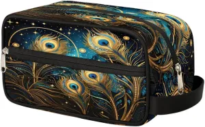 Toiletry Bag for Boys Man Fantasy Peacock Feather,Travel Toiletry Bag for Woman Comestic Makeup Bag,Waterproof Shaving Bag for Toiletries Accessories Travel Essentials
